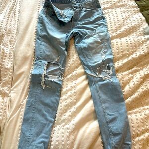 Topman Distressed Skinny Jeans